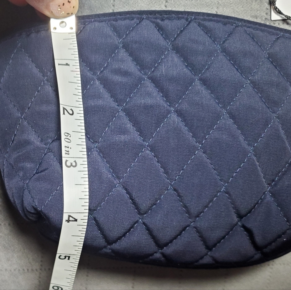 Vera Bradley Quilted Blue Cosmetic Pouch NWT - Picture 6 of 8